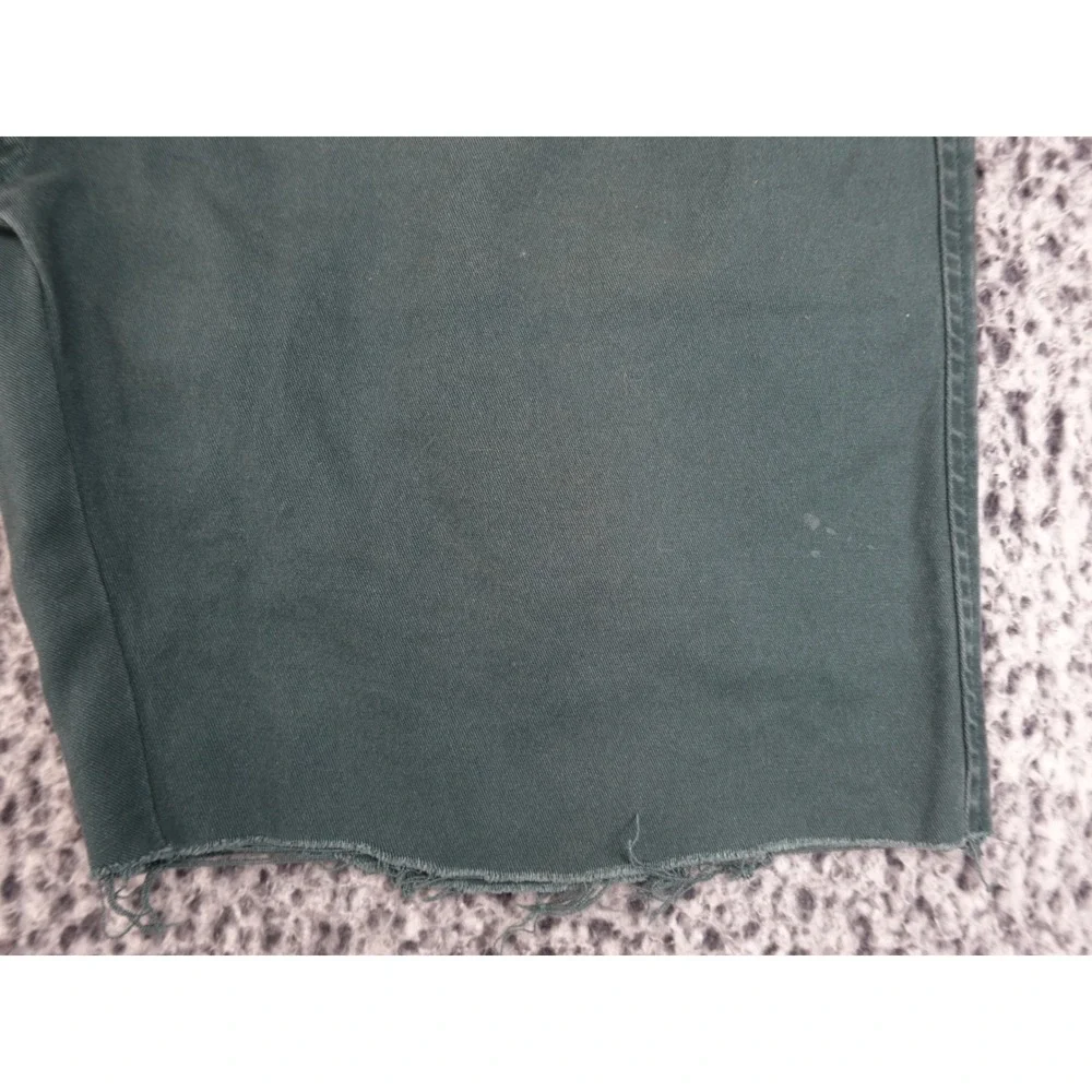 Levi's XX Chino Shorts Mens‎ W38 Green Good Cut Off Raw Hem Standard Taper 85226